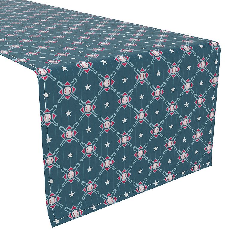 Table Runner， 100% Cotton， 16x90， Allstar Baseball