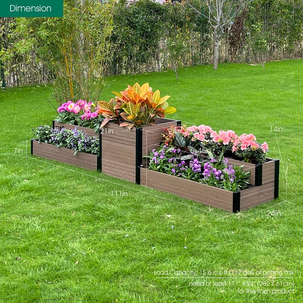 Corner and Terraced Garden Bed   Cascade Style