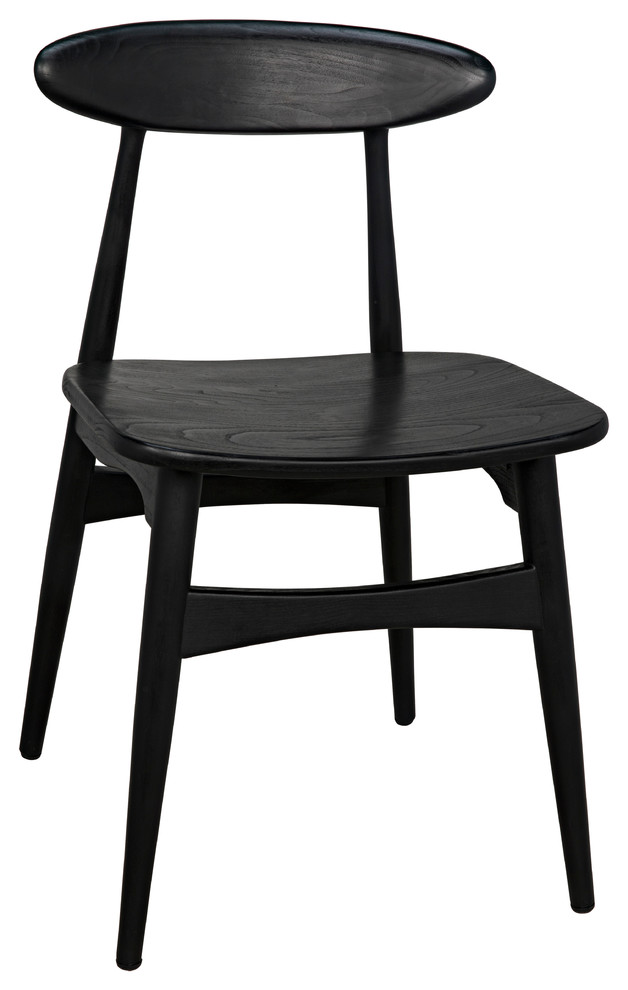 Surf Chair  Charcoal Black   Midcentury   Dining Chairs   by HedgeApple  Houzz