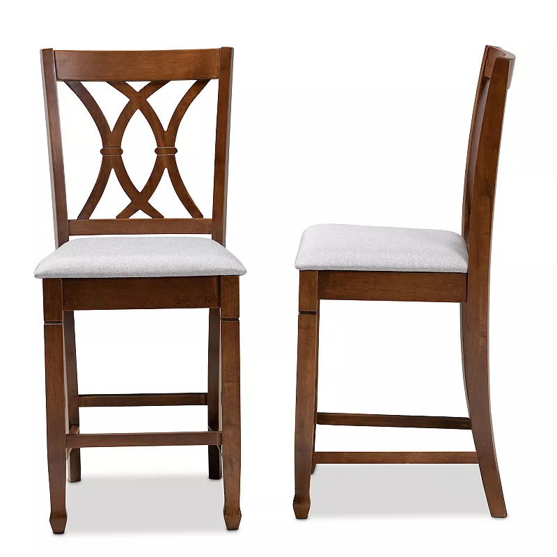 Baxton Studio Reneau Counter Stool 2-Piece Set