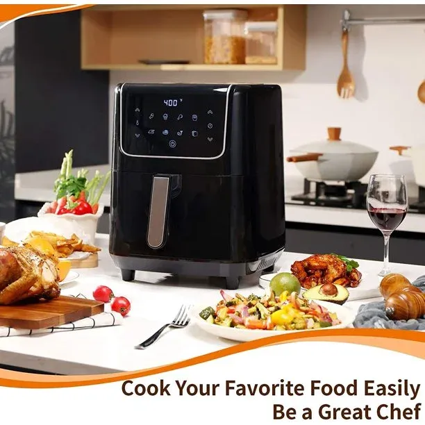 Air Fryer 6.8QT with LED Touch Screen, 8 Presets Auto Shut Off Palla