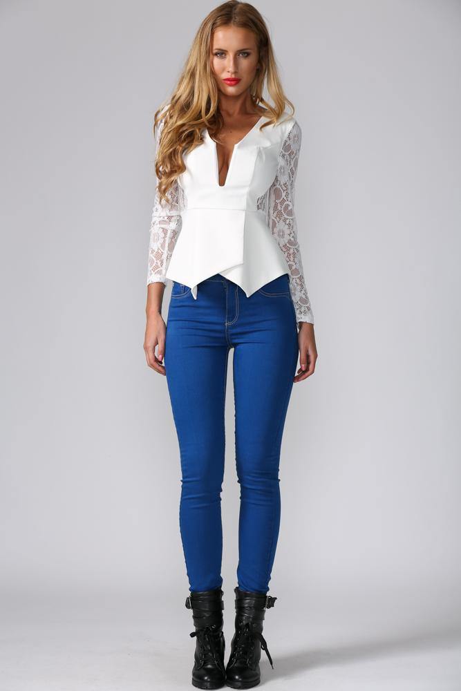 Hello Lace Top White