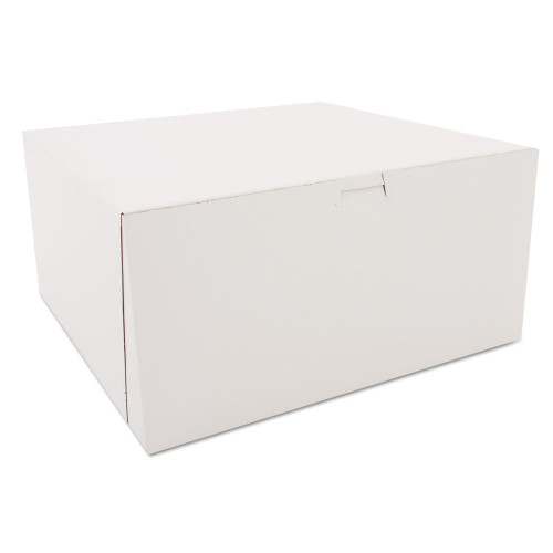 SCT White One-Piece Non-Window Bakery Boxes， 12 x 12 x 6， White， Paper， 50/Carton (0989)