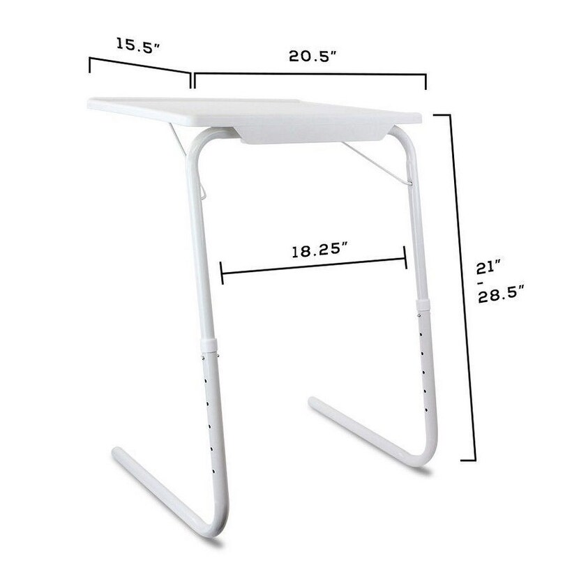 Portable Foldable TV Tray Table   Laptop  Eating Stand W/Adjustable Tray   Sliding Adjustable Cup Holder   As Seen on TV