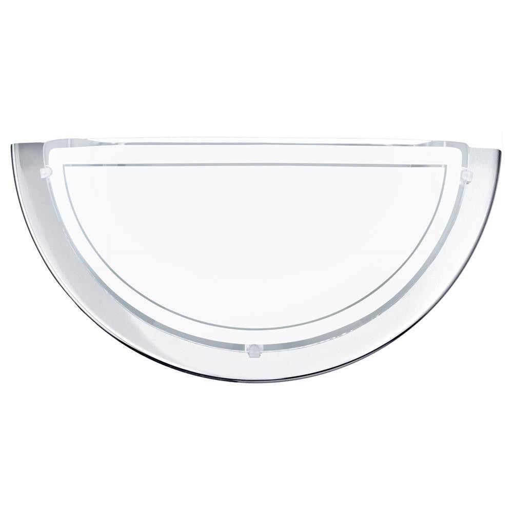 Eglo 83156 Planet 1 Chrome & Satinated Glass Half Wall Light