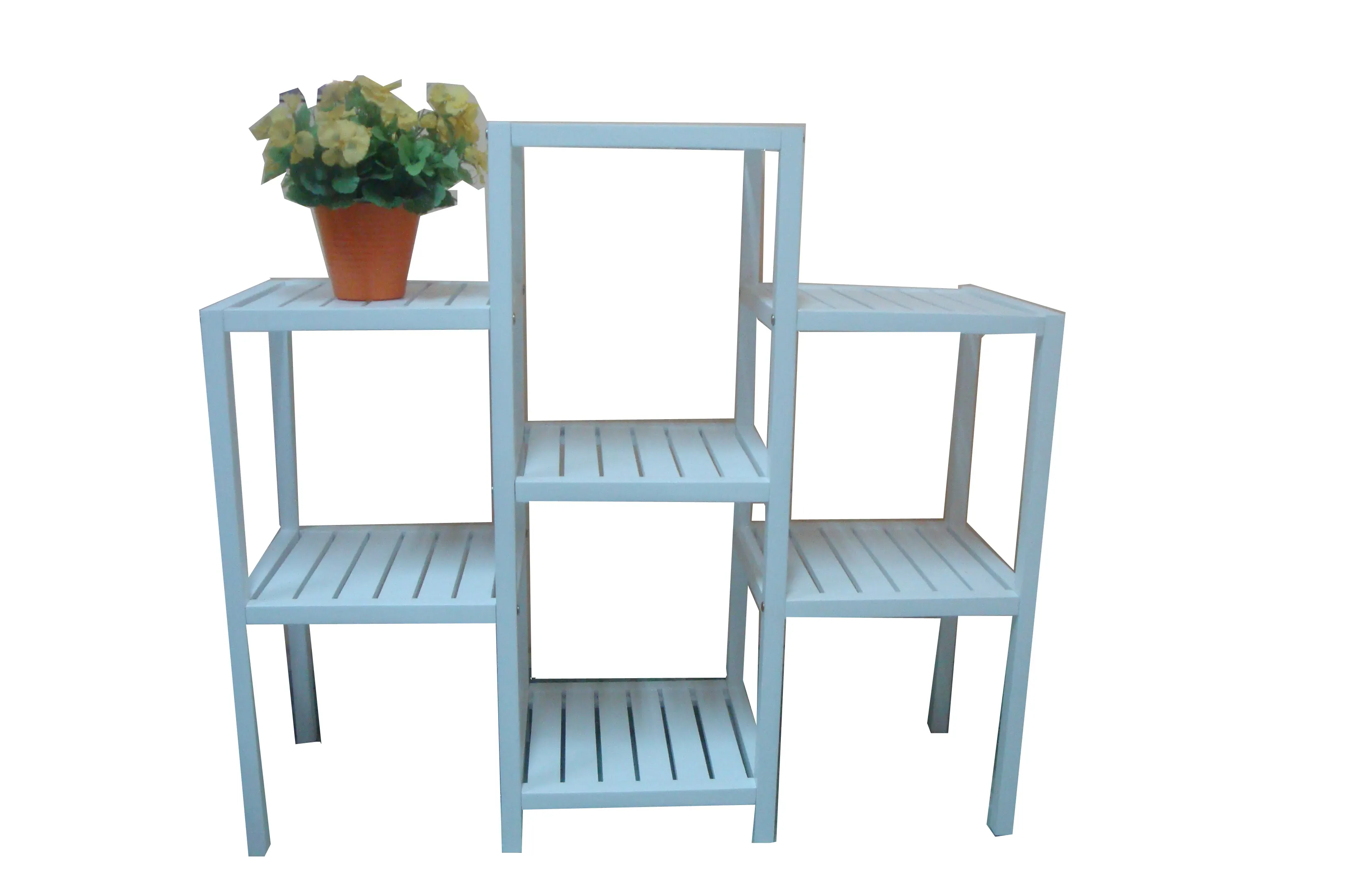 New modern Wooden 3 tier rectangular Acacia wooden racks Acacia wood gate easy to assemble environmentally friendly