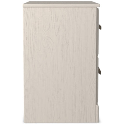 Signature Design by Ashley Stelsie Contemporary Two Drawer Nightstand, White