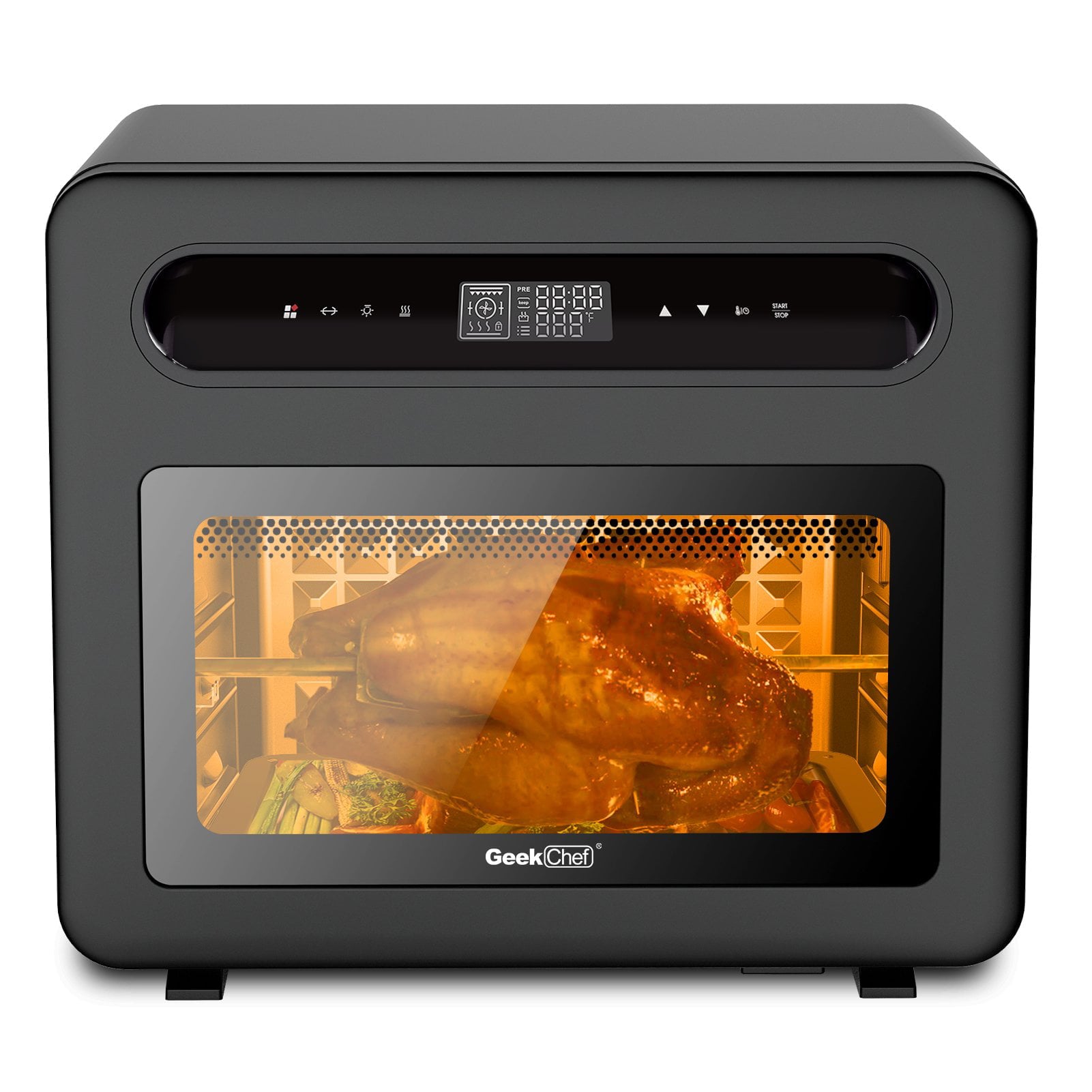 Geekchef Steam Air Fryer Toaster Oven Combo,26 QT Convection Oven Countertop Oven with 50 Cooking Presets,Roast,Broil,Steam,Dehyd