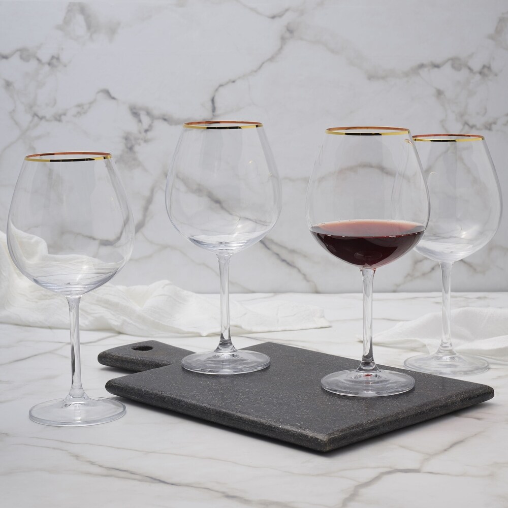 Mikasa Julie Gold 25OZ Red Wine Glass  Set of 4