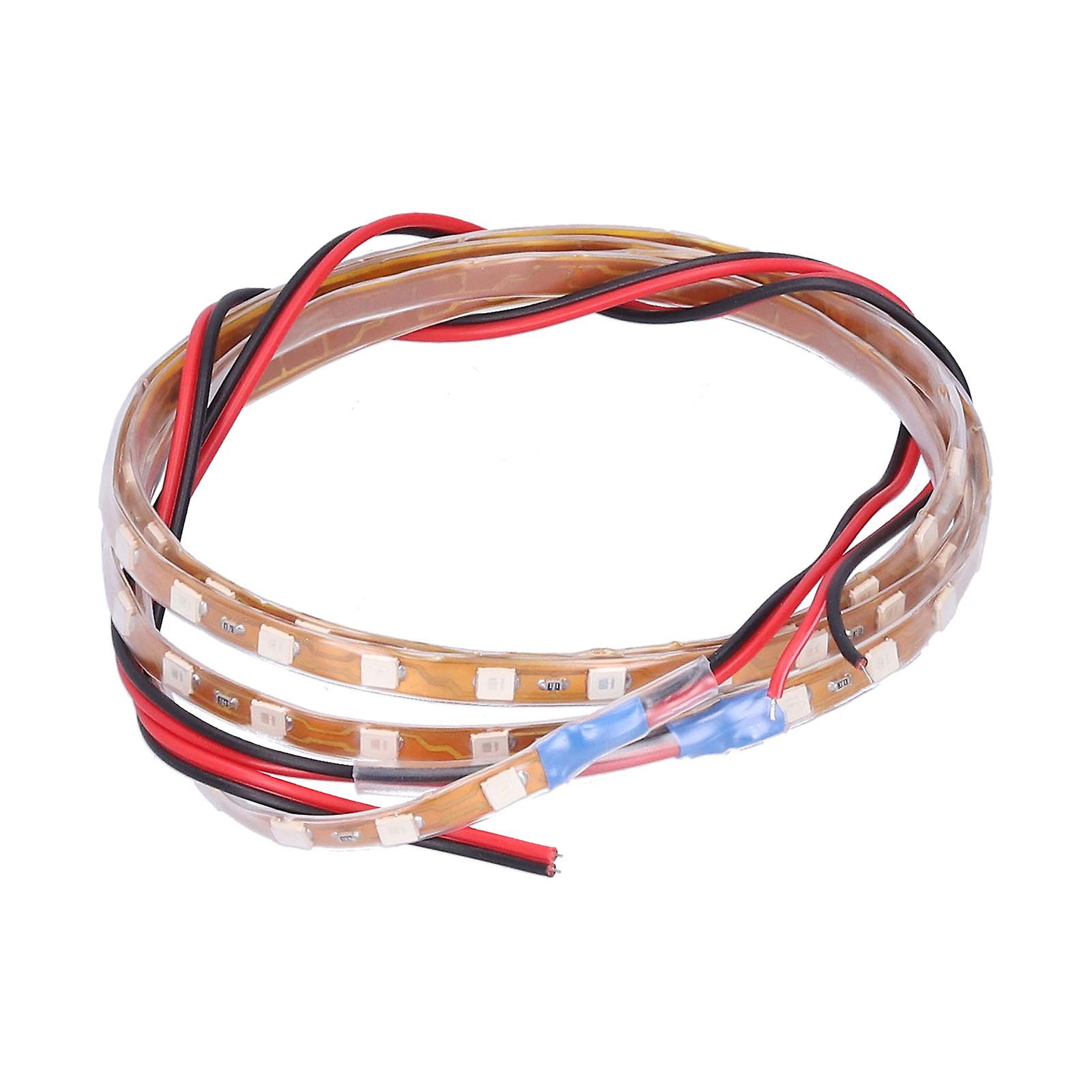 90cm Led Strip 90 Lamp Chips Decorative Ambient Lighting 12v Universal For Car Motorcycleblue Light