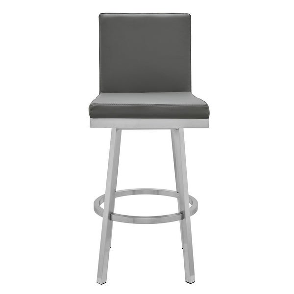 Gem Counter or Bar Stool in Faux Leather and Metal