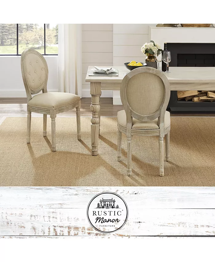 Rustic Manor Edna Linen Dining Chair