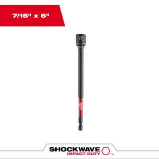 MW SHOCKWAVE Impact Duty 716 in. x 6 in. Alloy Steel Magnetic Nut Driver (1-Pack) 49-66-4586