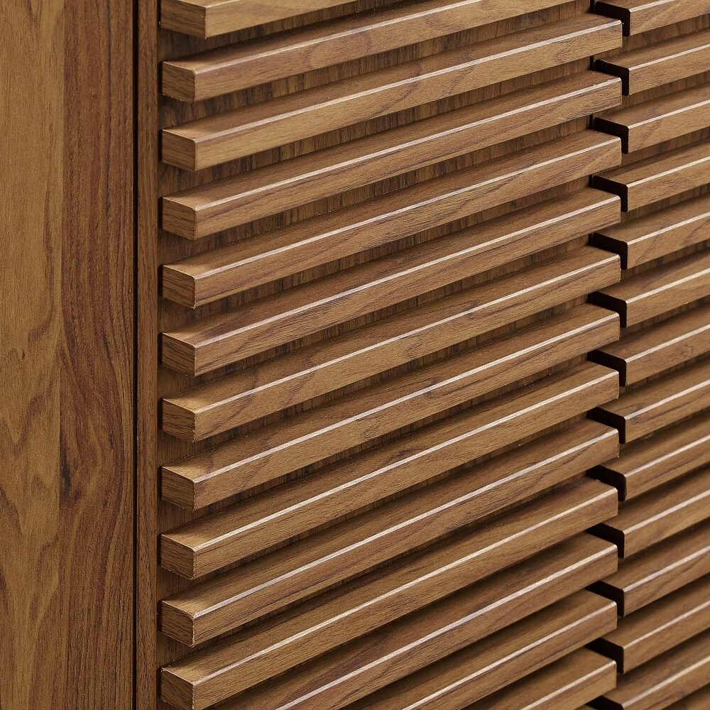 Modway Walnut Grain Vanity with Ceramic Basin