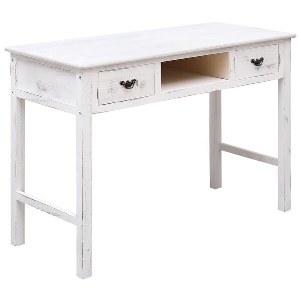 vidaXL Console Table Antique White 43.3