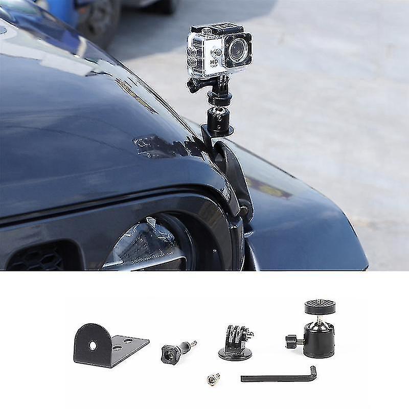 Engine Hood Action Camera Bracket Stand Mount For Wrangler Jk 2007-2017 Accessories， Black