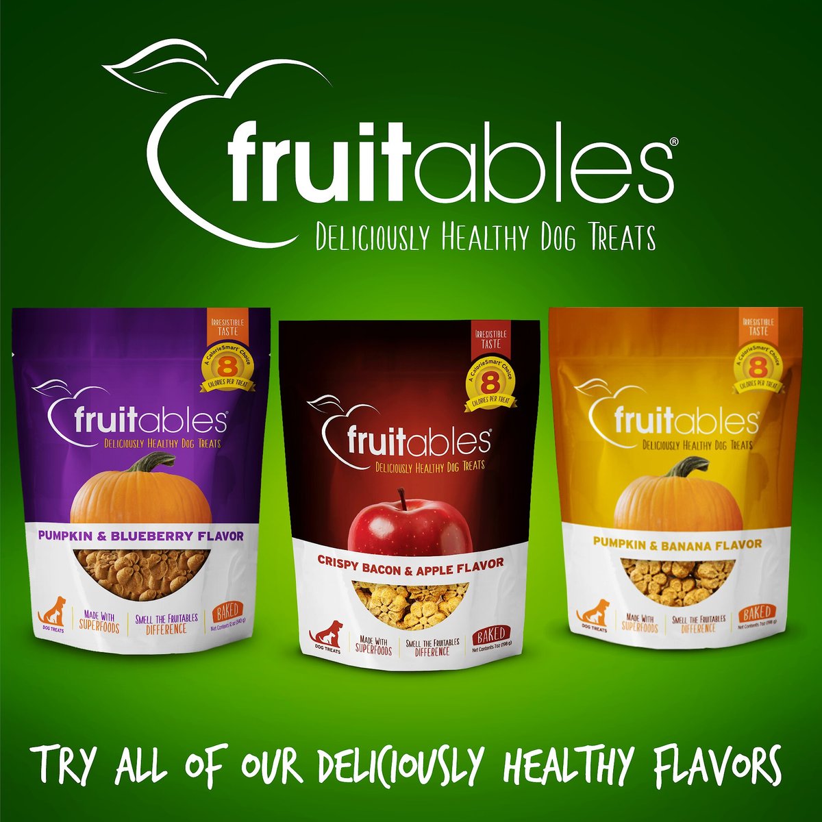 Fruitables Pumpkin and Apple Flavor Crunchy Dog Treats