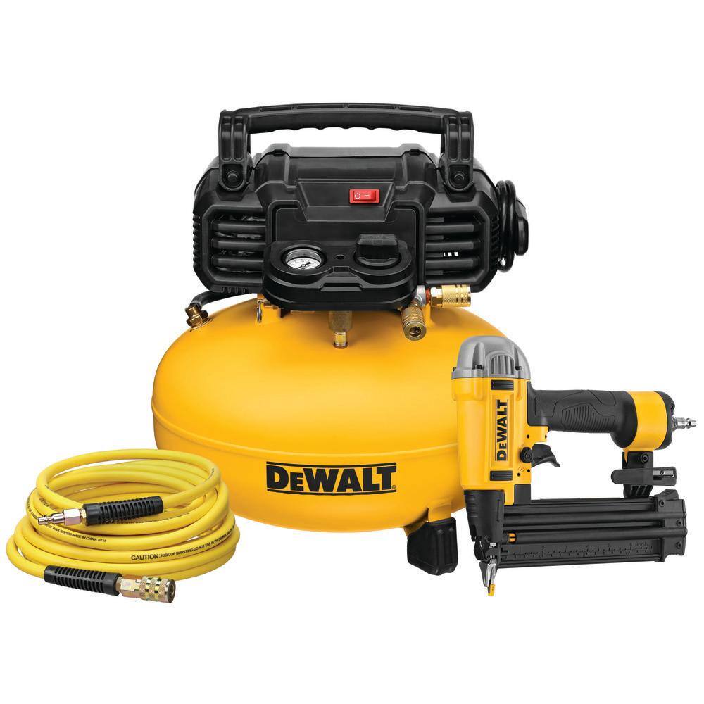 DW 6 Gal. 18-Gauge Brad Nailer and Heavy-Duty Pancake Electric Air Compressor Combo Kit DWFP1KIT