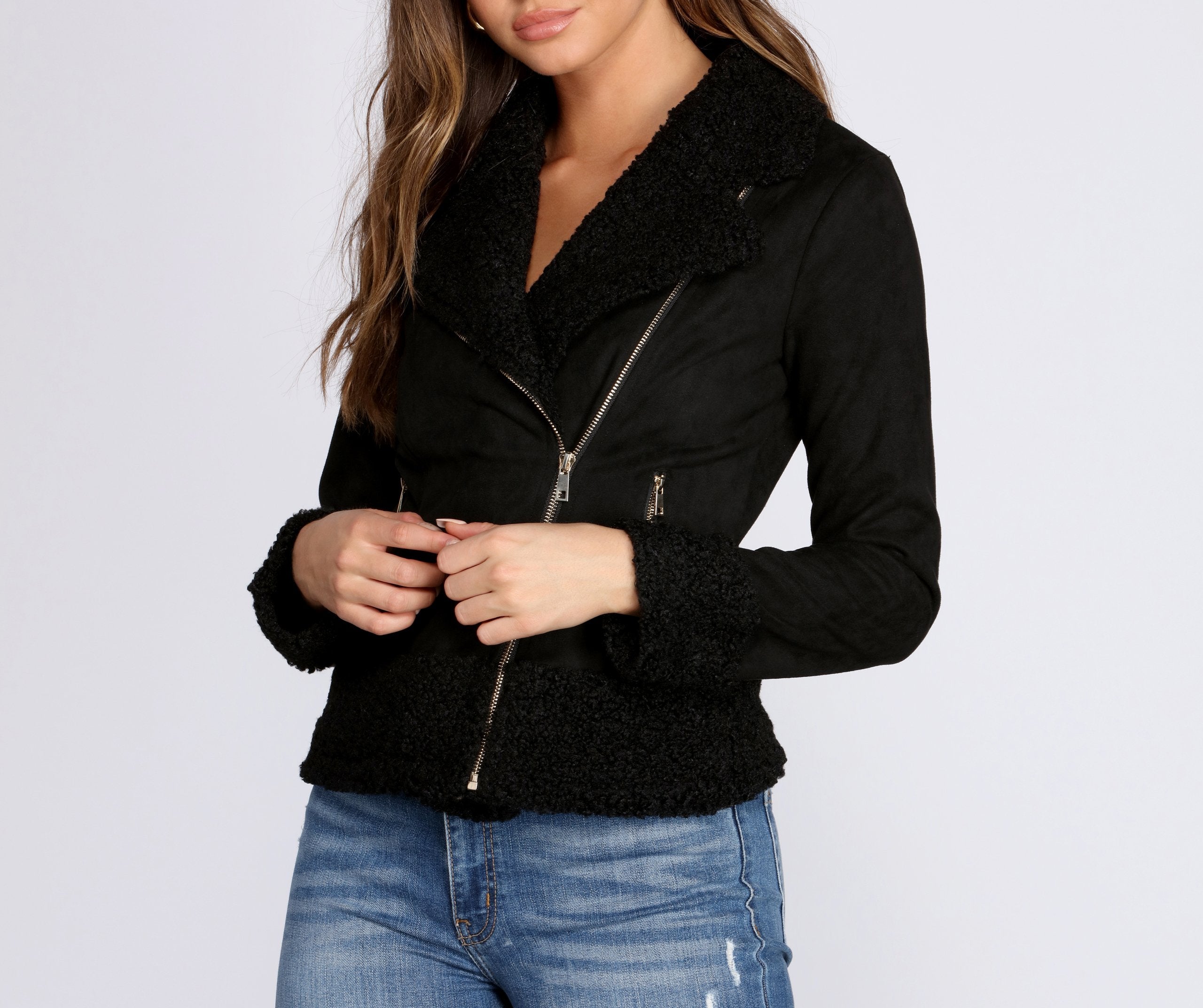 Penny-Lane Faux Suede Jacket