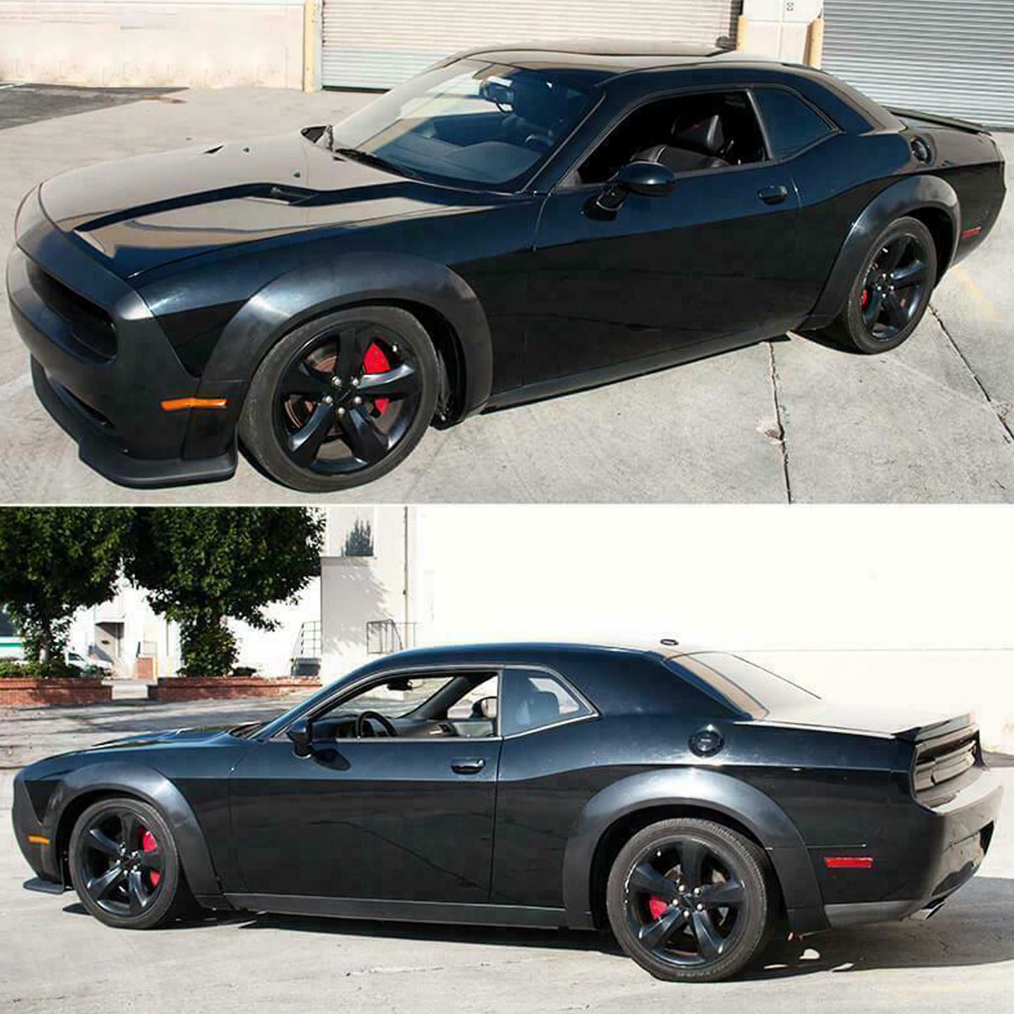 NINTE Wheel Fender Flares For 2015-2022 Dodge Challenger Hellcat Demon Style Unpainted