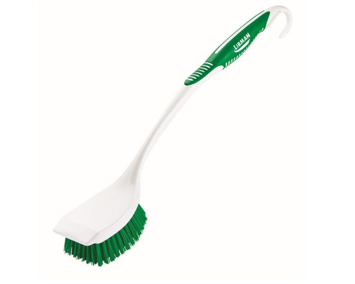 Libman Long Handle Utility Scrub Brush， White