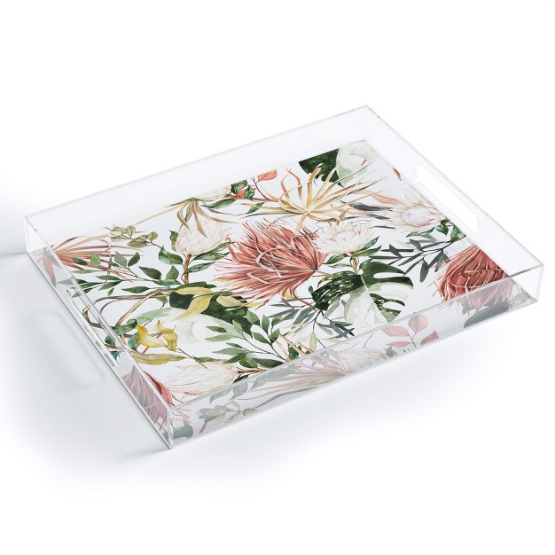 Marta Barragan Camarasa Bohem Tropical Bloom 003 Medium Acrylic Tray Deny Designs