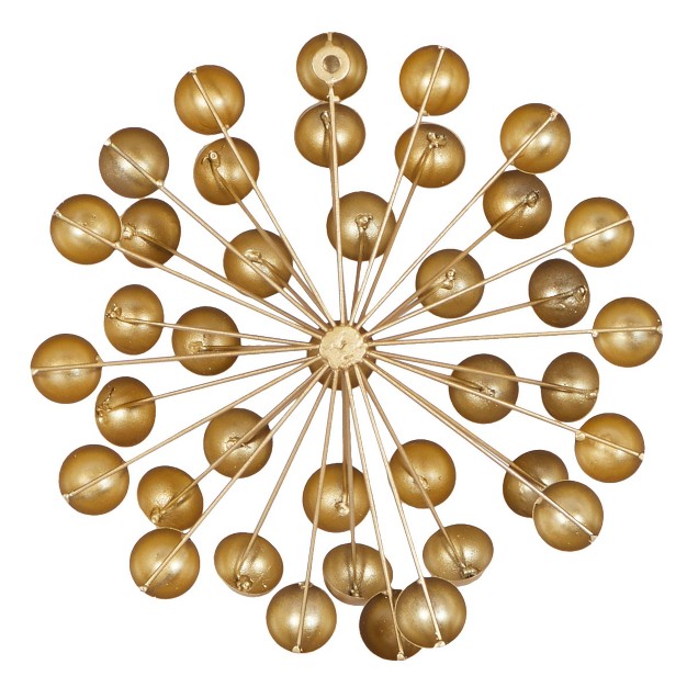 Metal Starburst Wall Decor With Orb Detailing Gold Cosmoliving By Cosmopolitan