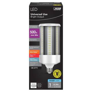 Feit Electric 500-Watt Equivalent Corn Cob E26 with E39 Mogul Adapter High Lumen HID Utility LED Light Bulb Daylight (5000K) (1-Bulb) C100005KLEDG3HDRP