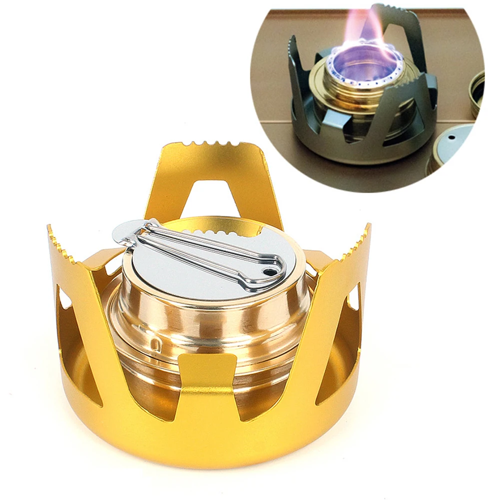 NEWest Safe Mini Portable Mini Aluminium oy Brass Burner for Outdoor Camping Hiking Backpacking Picnic Alcohol Stove Burner