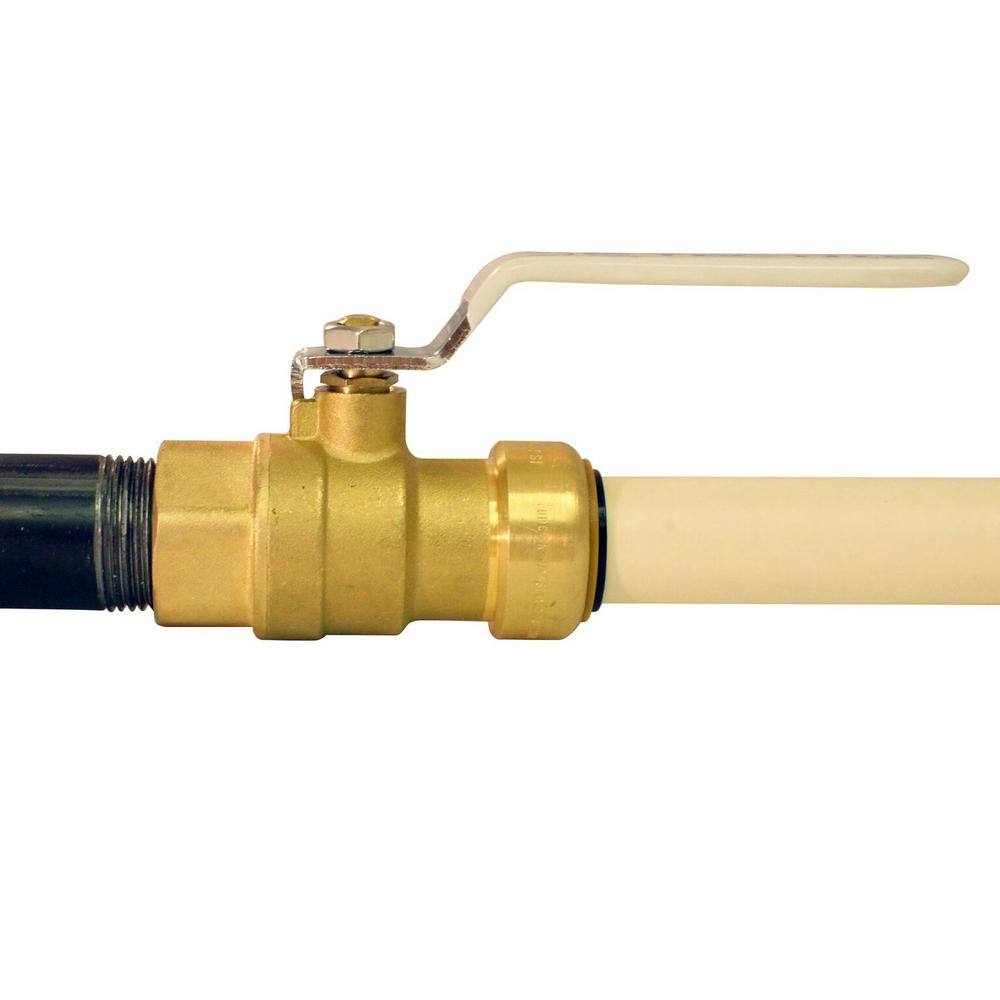 Tectite 34 in. Brass Push-to-Connect x Female Pipe Thread Ball Valve FSBBV34F