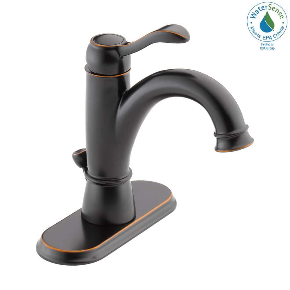 Delta Porter Single Hole SingleHandle Bathroom Faucet in Oil Rubbed Bronze