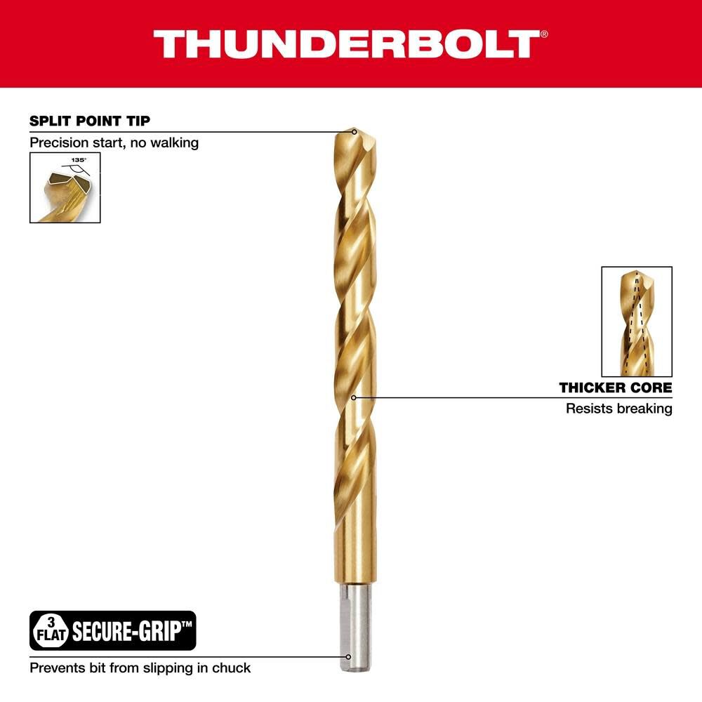 Milwaukee 14-Piece Thunderbolt Titanium Coated Drill Bits 48-89-0011 from Milwaukee