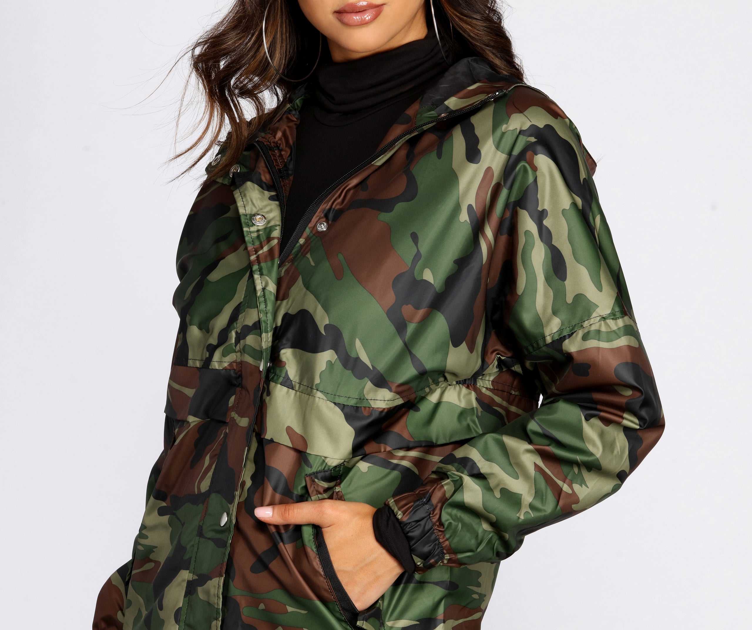 In Plain Sight Nylon Longline Jacket