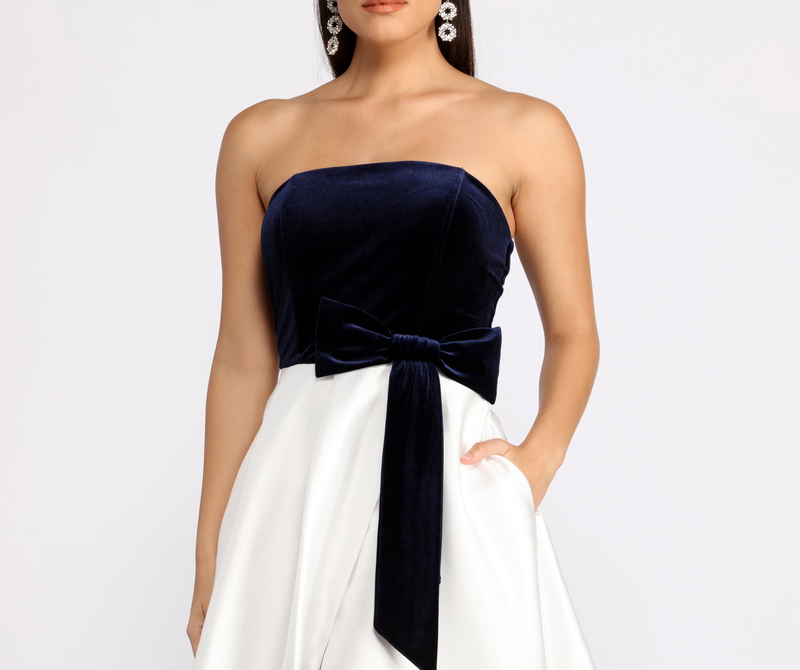 Valentina Velvet and Satin Ball Gown