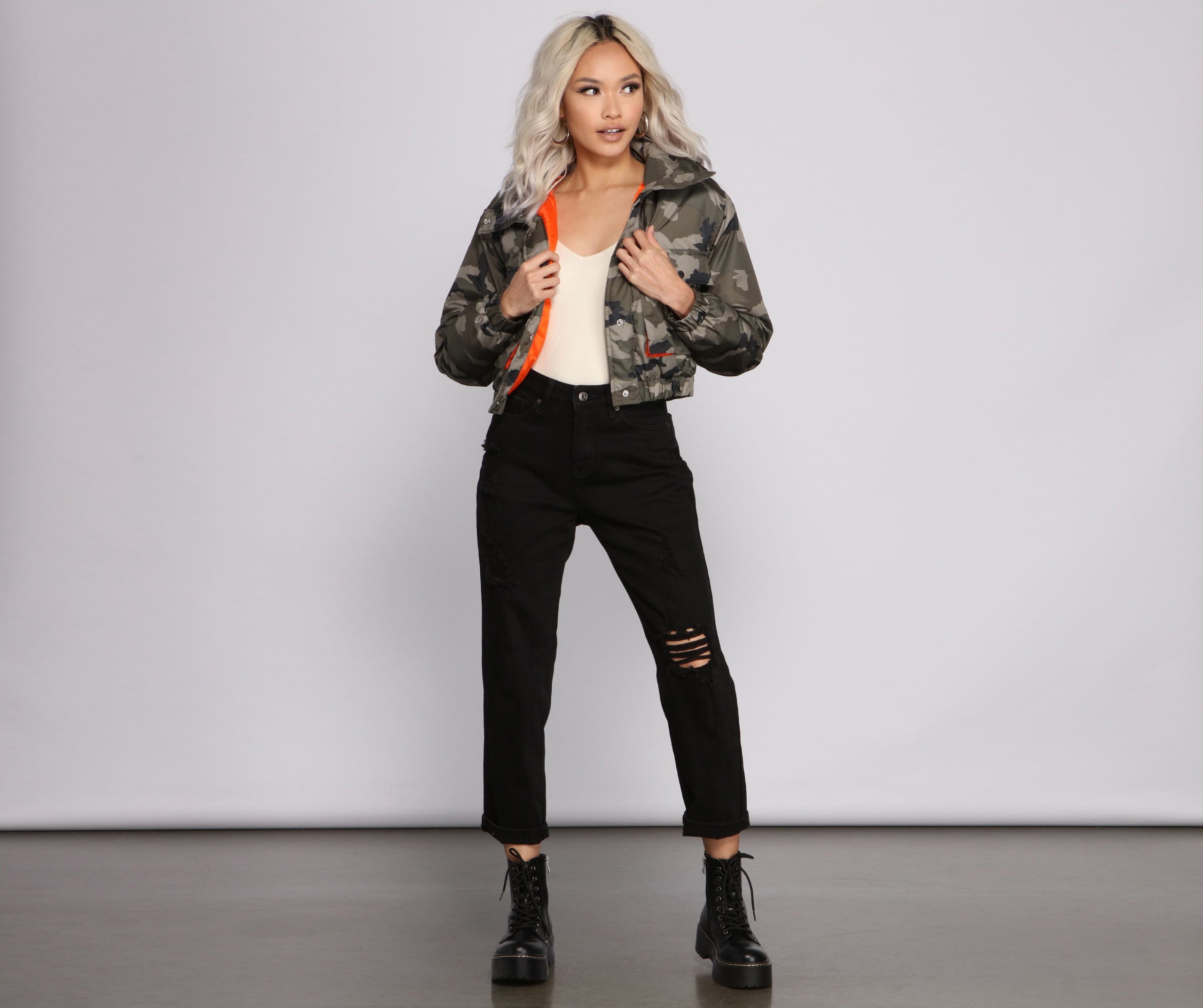 At Ease Camo Puffer Jacket