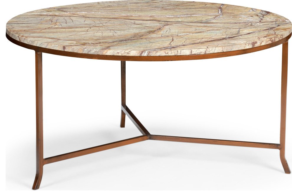 Round Harvey Cocktail Table   Transitional   Coffee Tables   by HedgeApple  Houzz