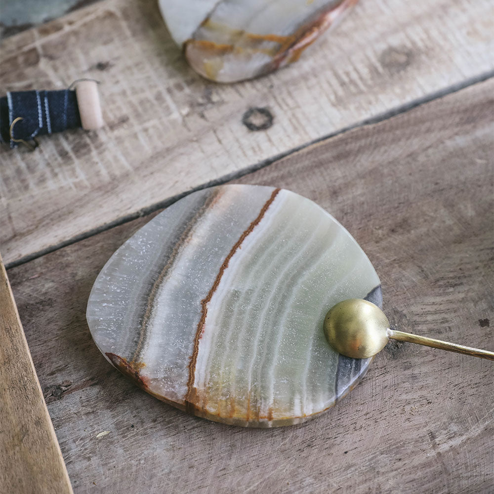 Green Onyx Coaster Set