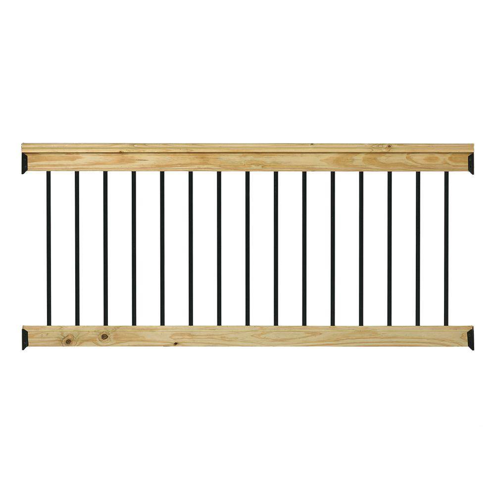 ProWood Pressure-Treated 6 ft. Aluminum Southern Yellow Pine Rail Kit 177039