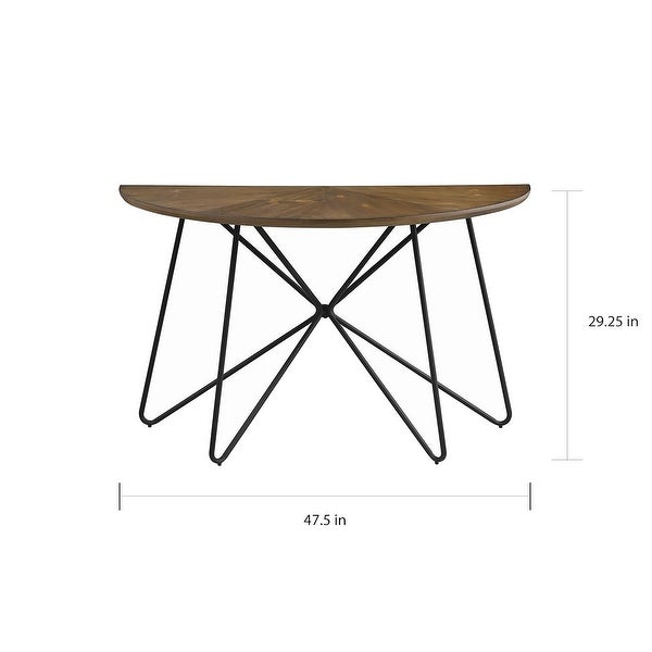 Neibolt Dark Brown Round Sofa Table