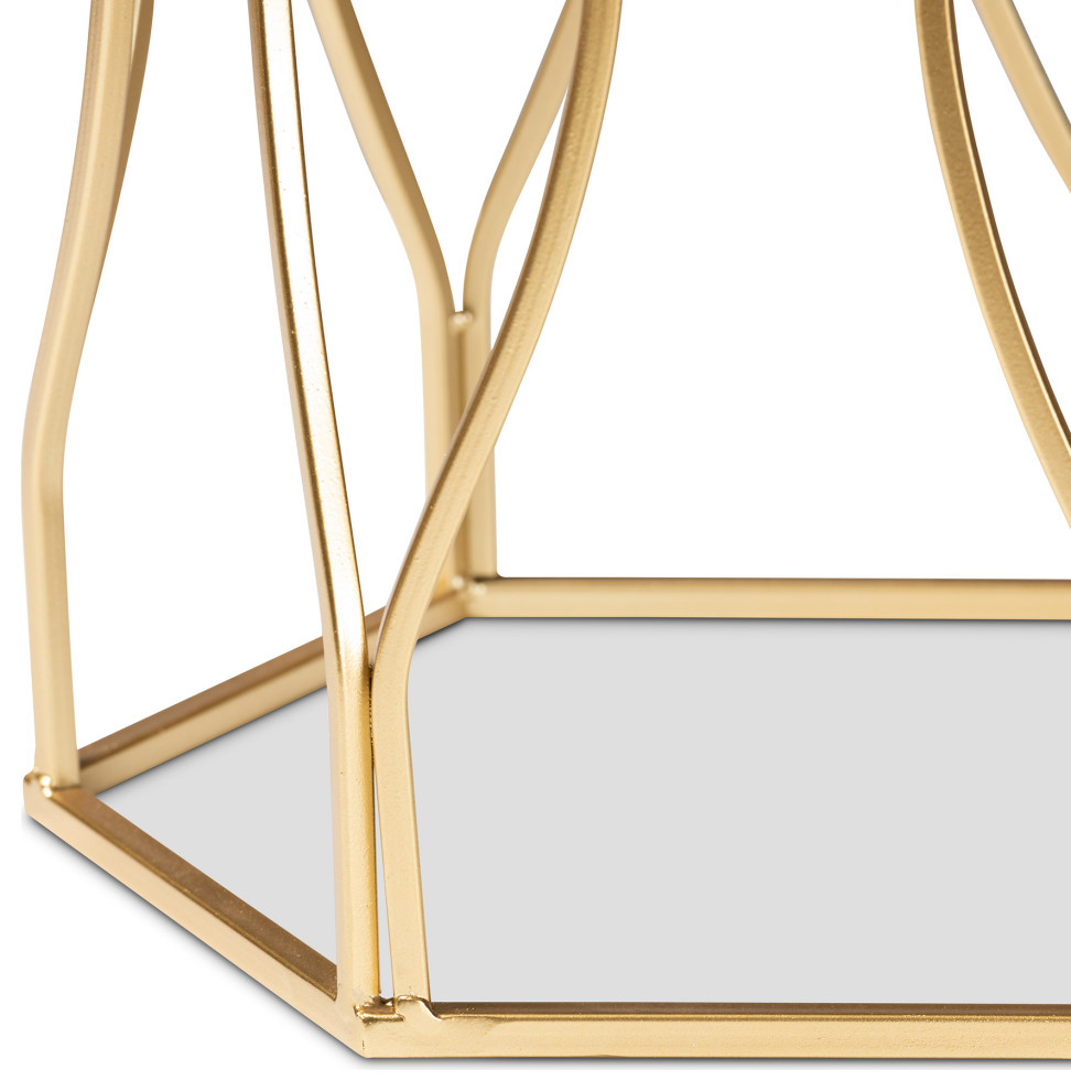 Octavio Contemporary End Table  Gold   Contemporary   Side Tables And End Tables   by Baxton Studio  Houzz