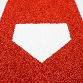 TRUGRASS 6 ft. x 12 ft. BaseballSoftball Hitting Mat With Inlaid Turf Homeplate BBSBHM612