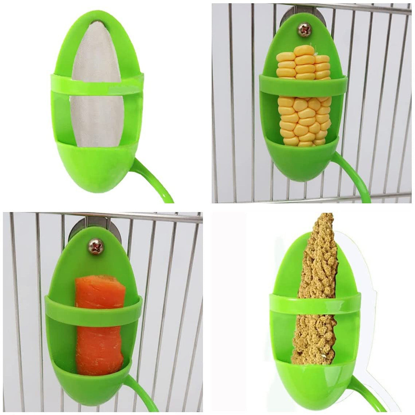 Bird Feeding Cup+Bird Perch Stand; Bird Toys，Cuttlebone Stand Holder Rack Birdcage Accessories Fruit Vegetable Storage for Birds Parakeets Cockatiels， Conures， Macaws， Lovebirds， Finches