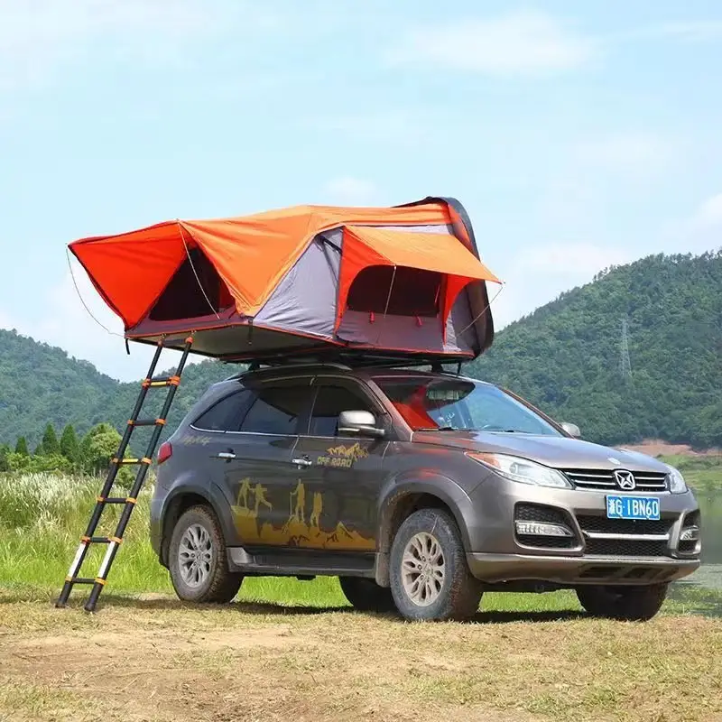 New Style Glamping Car Extendable Outdoor Tents Camping 3 4 Person Waterproof Rooftop Tent SUV ABS Hard Shell Roof Top Tent