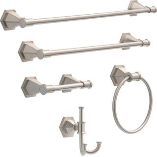 Delta Grandover Towel Ring in SpotShield Brushed Nickel GDR46-BN