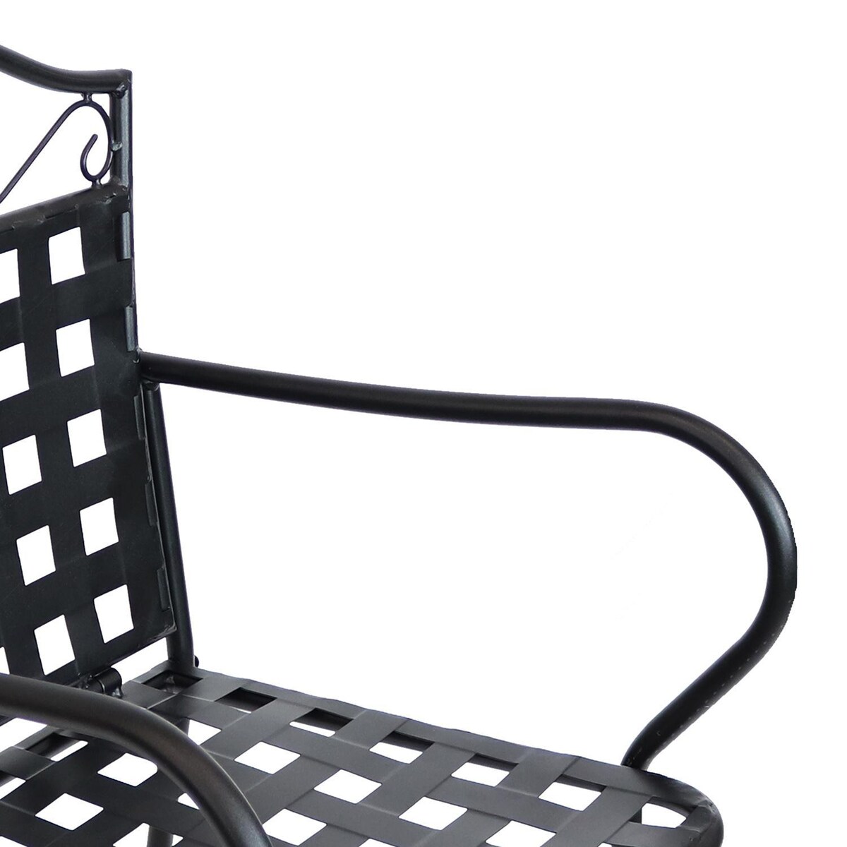 Ultimate Patio Wrought Iron Patio Bar Chair W/ Scrolling Design