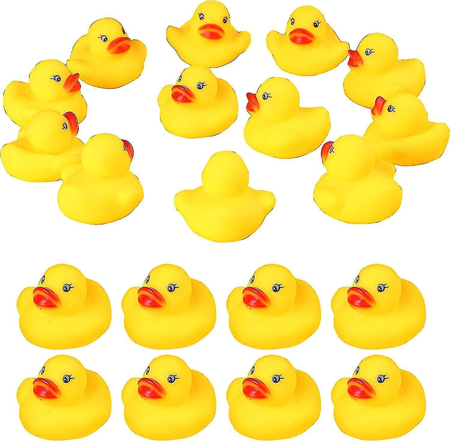 50pcs Mini Yellow Rubber Duck Bath Toy Rubber Duck Pool Toy Rubber Duck Baby Shower Decoration