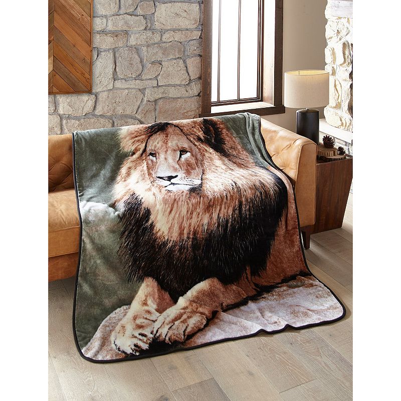 Shavel Home Lion High Pile Oversized Luxury Throw