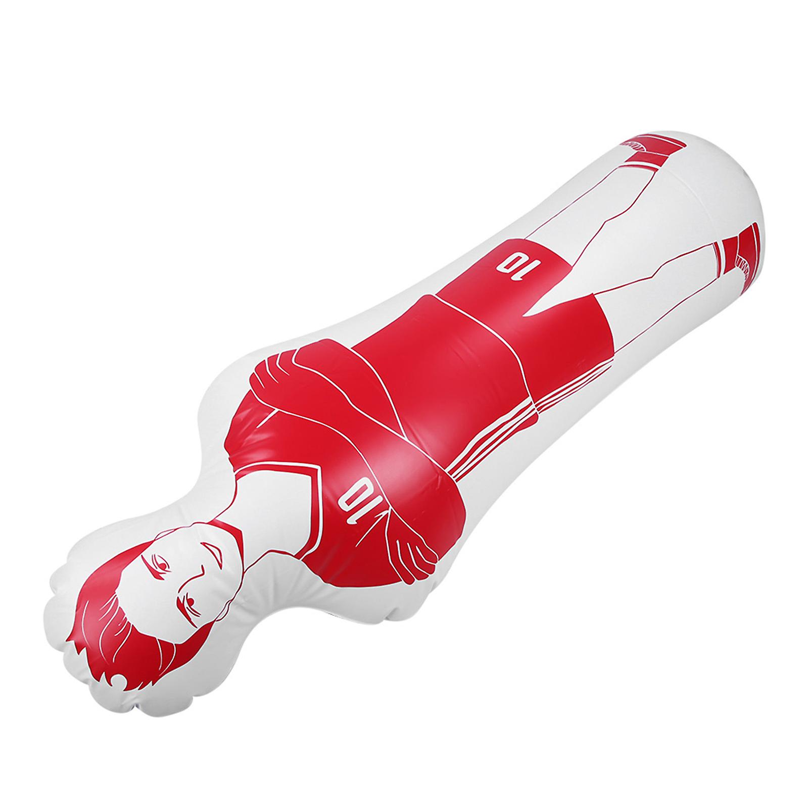 Inflatable Football Training Dummy Tumbler Soccer 0.35m Pvc Boxing Punching Bag 40x160cmred