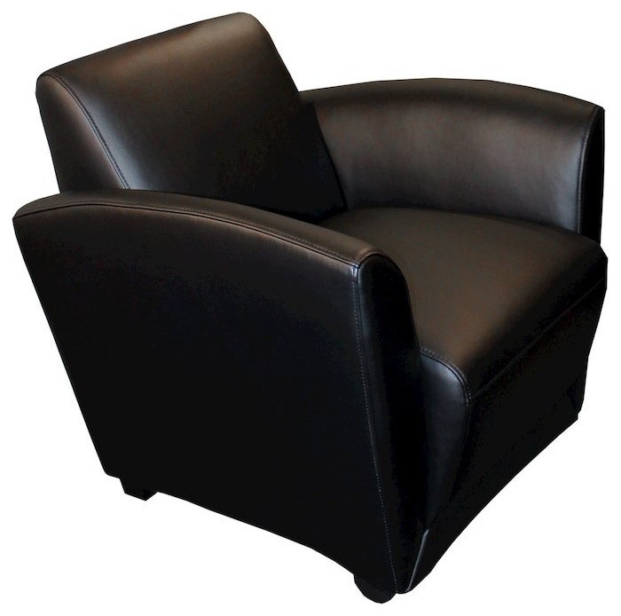 Mayline Santa Cruz Lounge Series Mobile Lounge Chair in Black   Contemporary   Armchairs And Accent Chairs   by Homesquare  Houzz