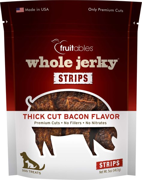 Fruitables Whole Jerky Thick Cut Bacon Dog Treats